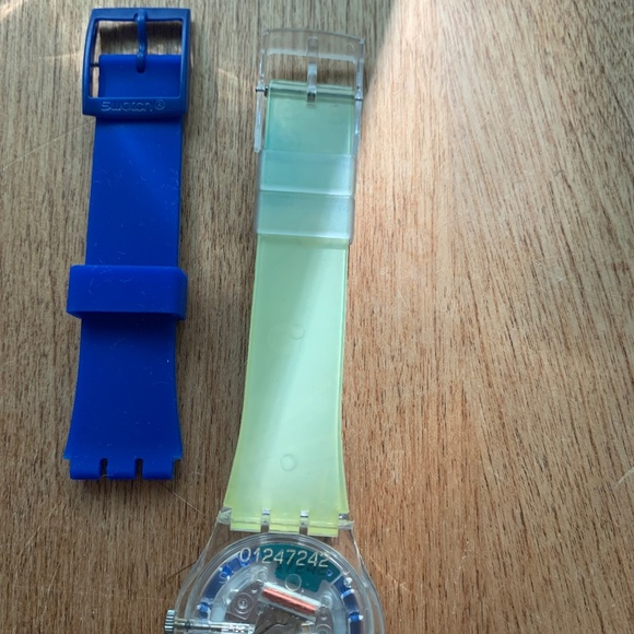 Vintage Swatch Watch ( 3 piece band ). See explanation  New battery .Works well main image 5